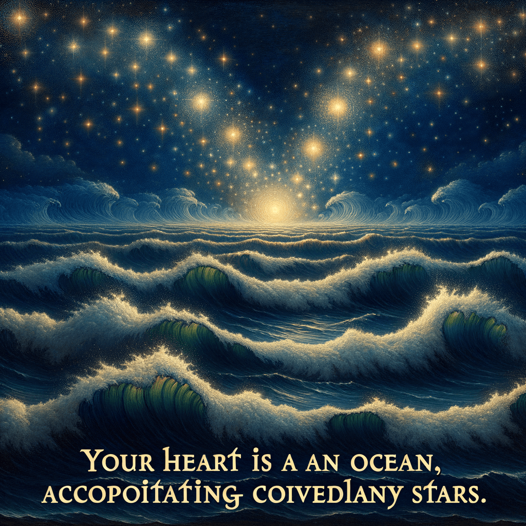 Your heart is an ocean, capable of holding countless stars.