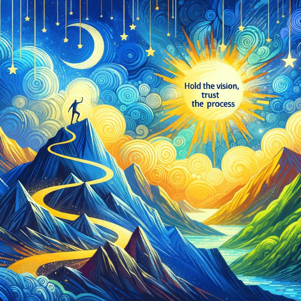 Mantén la visión, confía en el proceso. — Desconocido