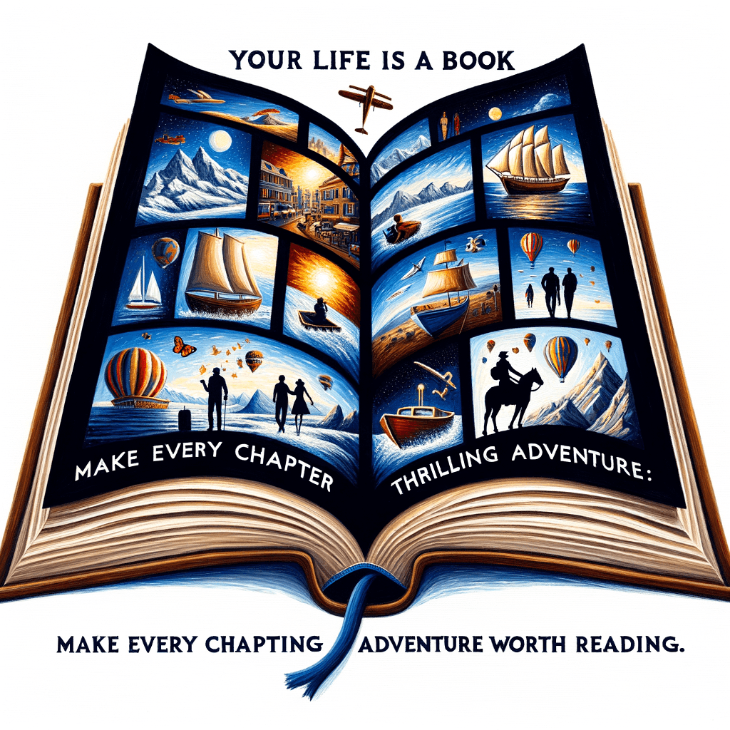 Tu vida es un libro; haz de cada capítulo una emocionante aventura que vale la pena leer. — Desconocido.