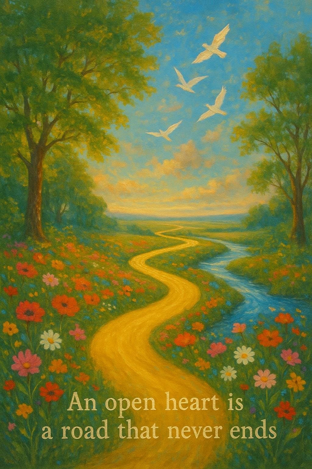 一颗敞开的心是一条永无止境的道路。—— 鲁米