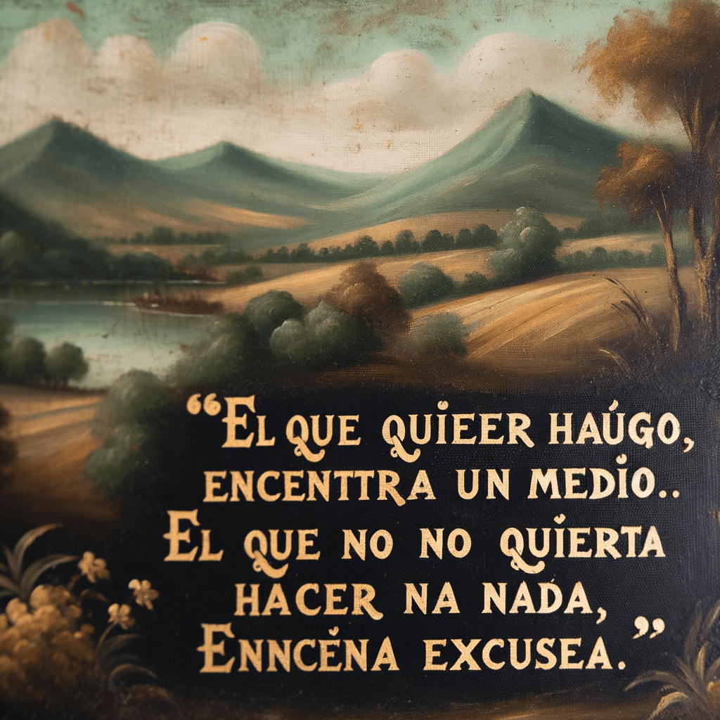 El que quiere hacer algo, encuentra un medio. El que no quiere hacer nada, encuentra una excusa.
