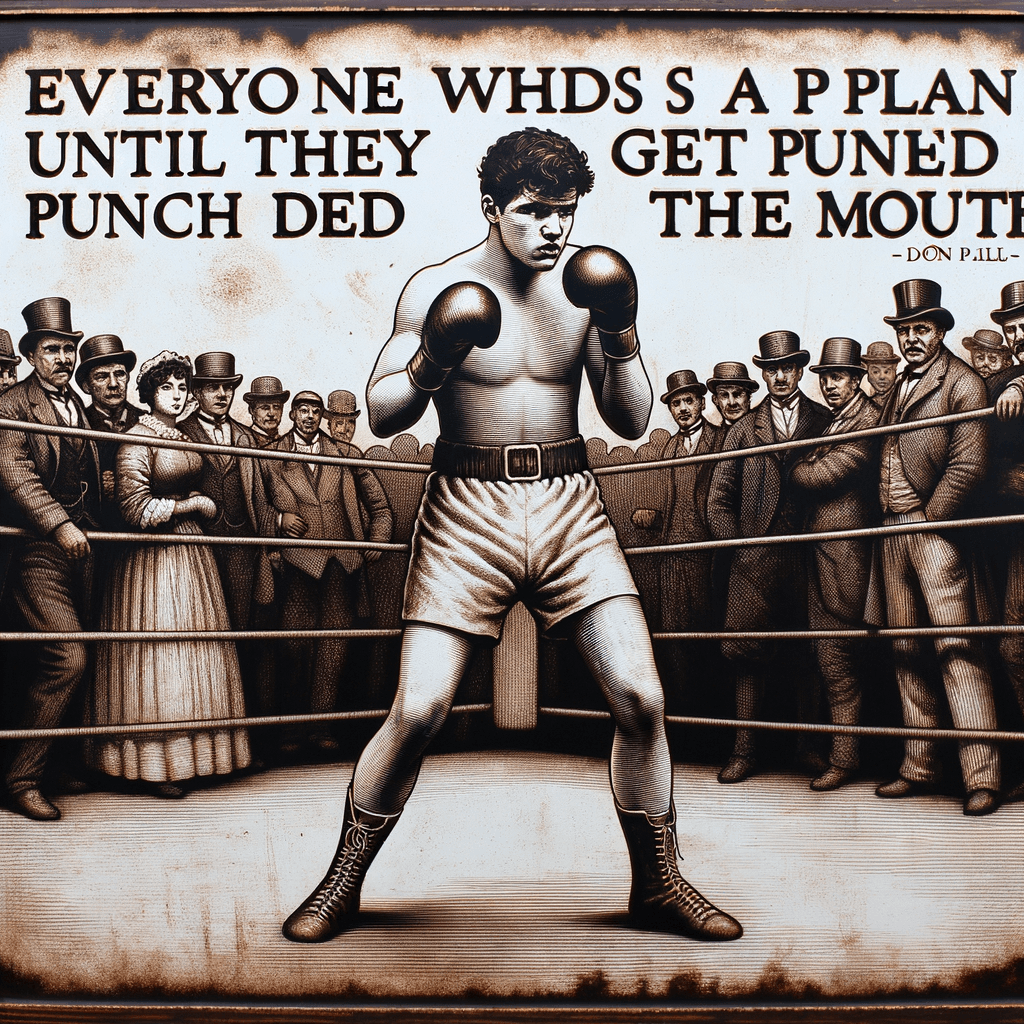 Todo el mundo tiene un plan hasta que le dan un puñetazo en la boca. — Mike Tyson