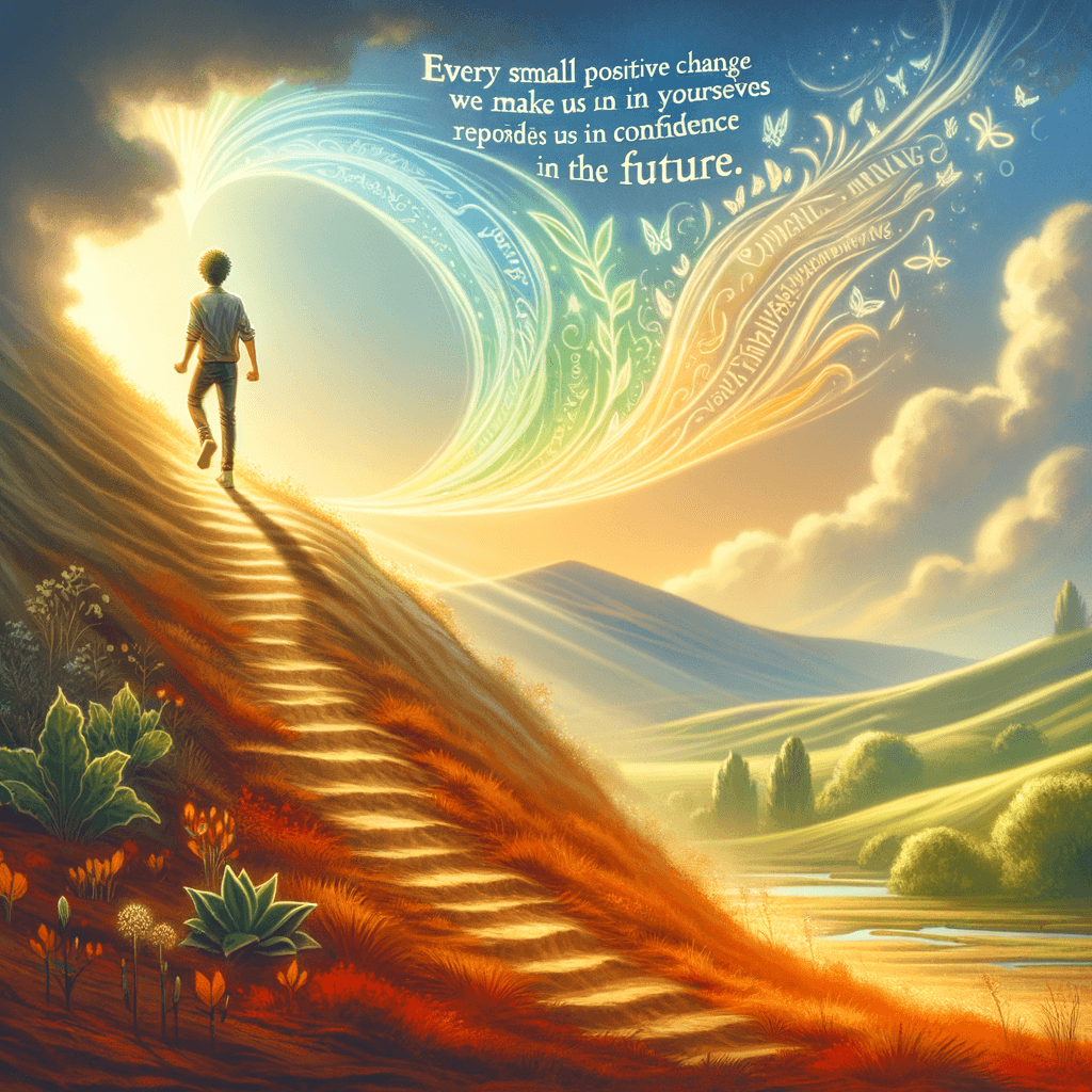 Every small positive change we make in ourselves repays us in confidence in the future. — Alice Walker