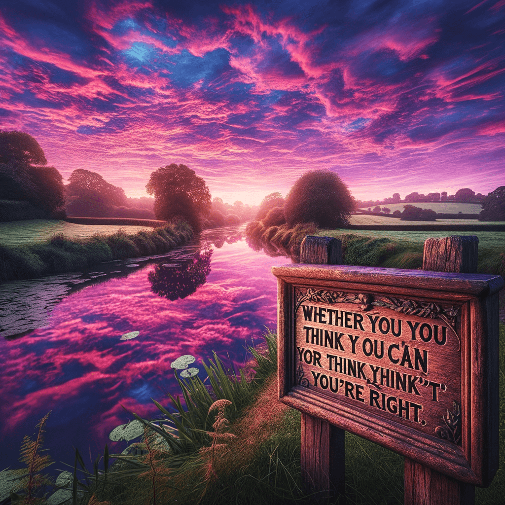 Tanto si piensas que puedes como si piensas que no puedes, tienes razón. — Henry Ford