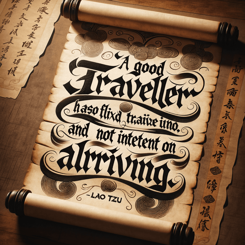 Un buen viajero no tiene planes fijos ni la intención de llegar. - Lao Tse