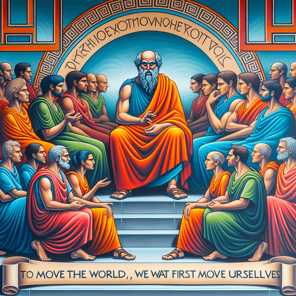 Para mover el mundo, primero debemos movernos nosotros mismos. — Sócrates