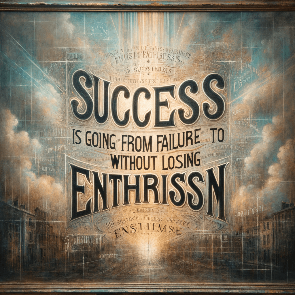 El éxito es ir de fracaso en fracaso sin perder el entusiasmo. - Winston Churchill