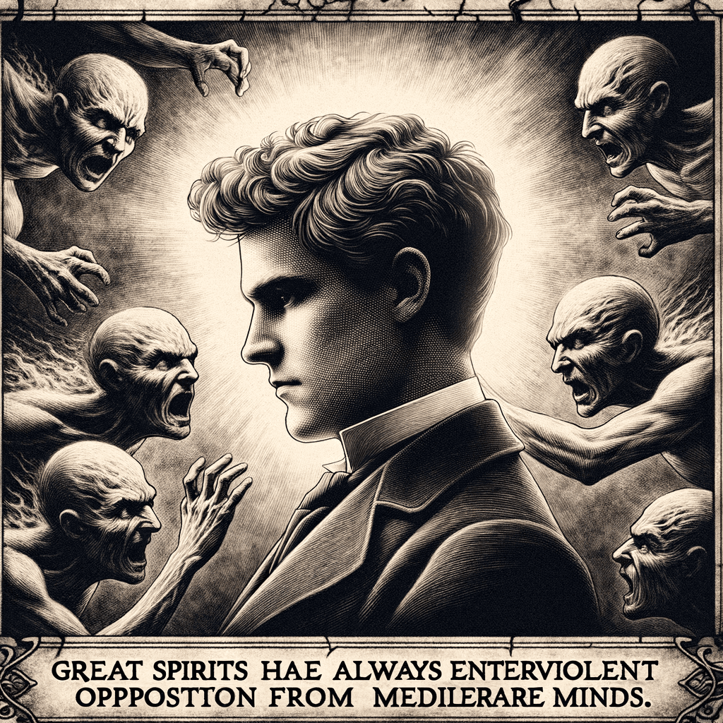 Great spirits have always encountered violent opposition from mediocre minds. — Albert Einstein