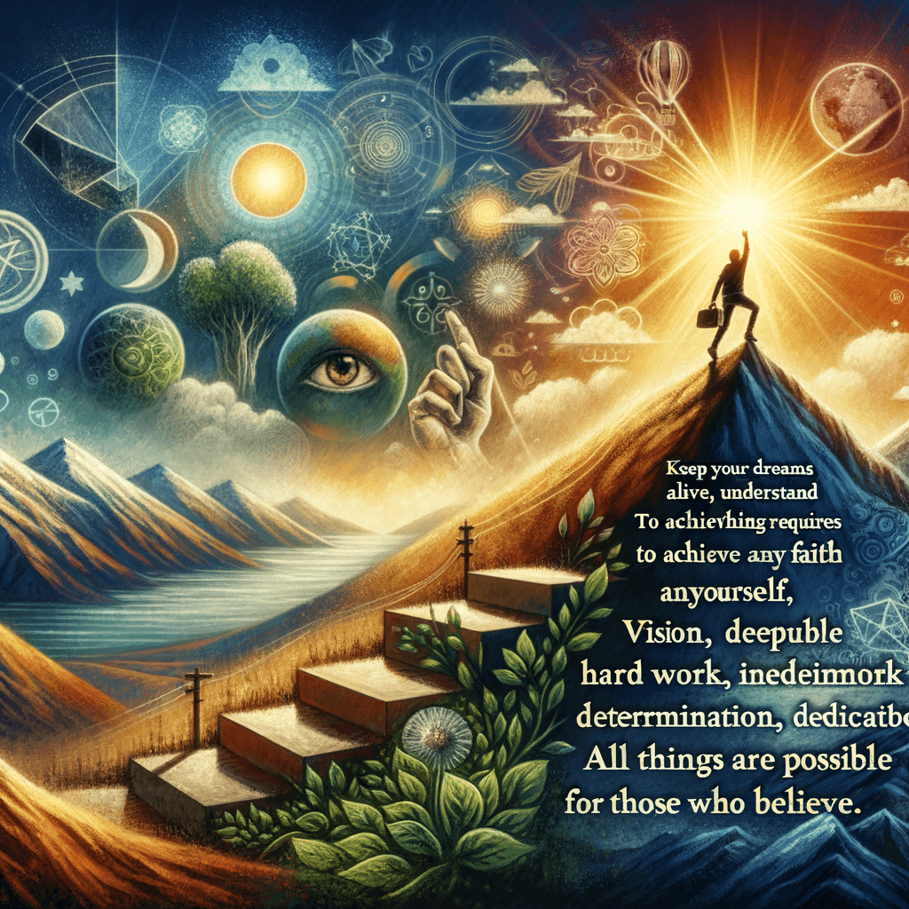 Mantén tus sueños vivos. Entiende que para lograr cualquier cosa se requiere fe y confianza en ti mismo, visión, trabajo duro, determinación y dedicación. Recuerda que todas las cosas son posibles para aquellos que creen. — Gail Devers