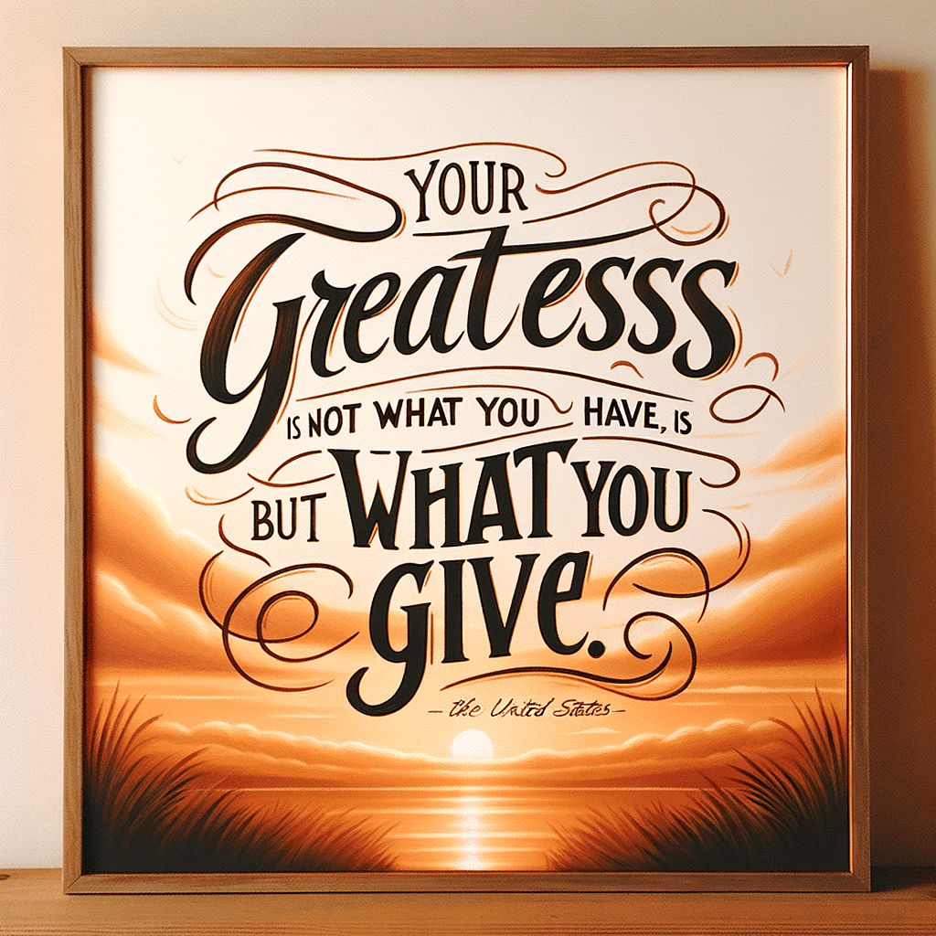 Tu grandeza no es lo que tienes, sino lo que das. — Oprah Winfrey, Estados Unidos.