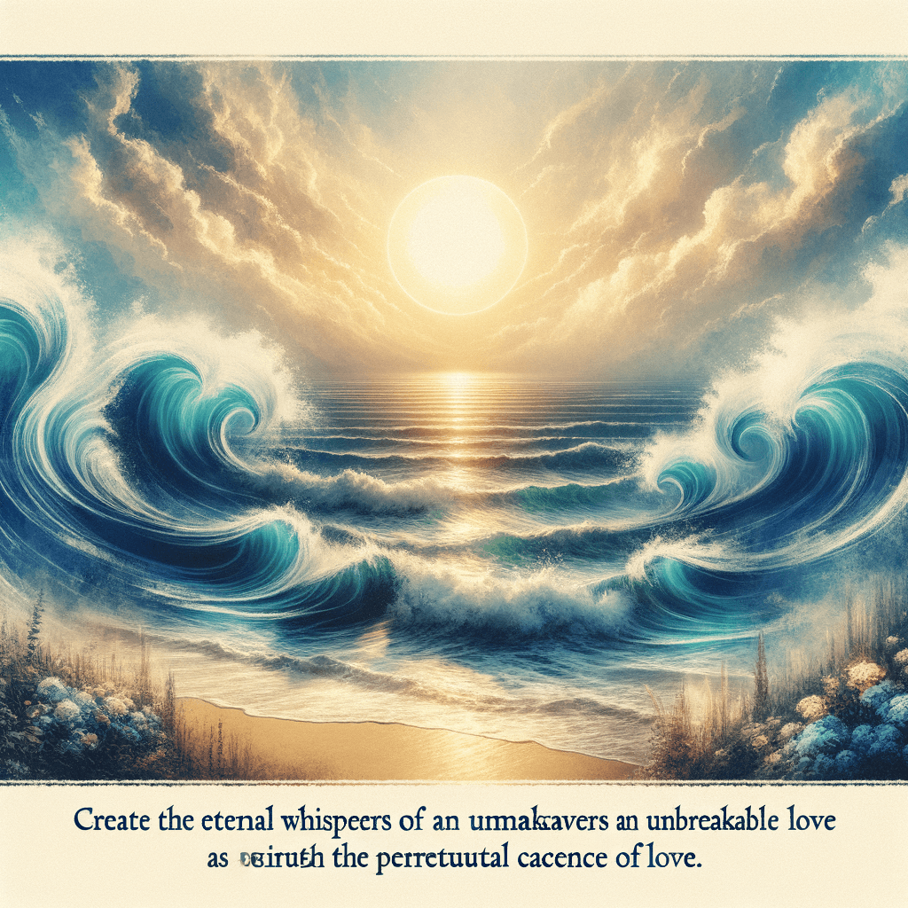 Las olas del mar son los susurros eternos de un amor inquebrantable.