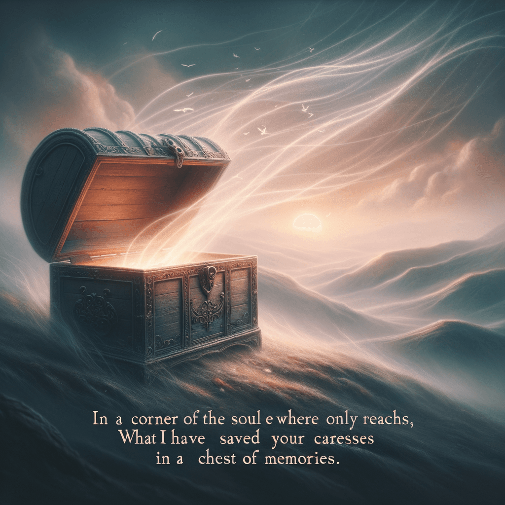 在灵魂的一个角落里,只有风才能到达,我将你的爱抚珍藏在一只记忆的宝箱里。 - 匿名