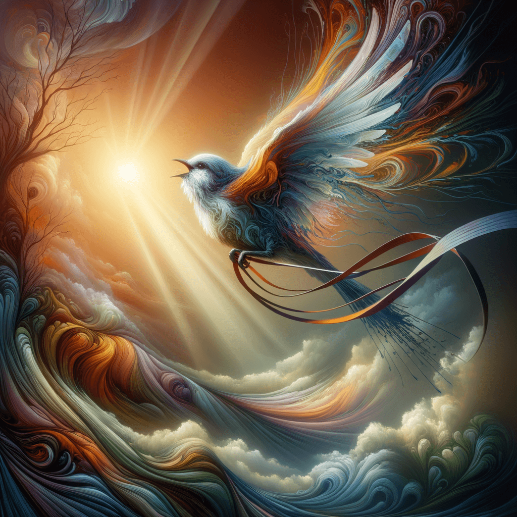 La esperanza es la cosa con plumas que se posa en el alma, y canta la melodía sin palabras, y nunca se detiene en absoluto. - Emily Dickinson