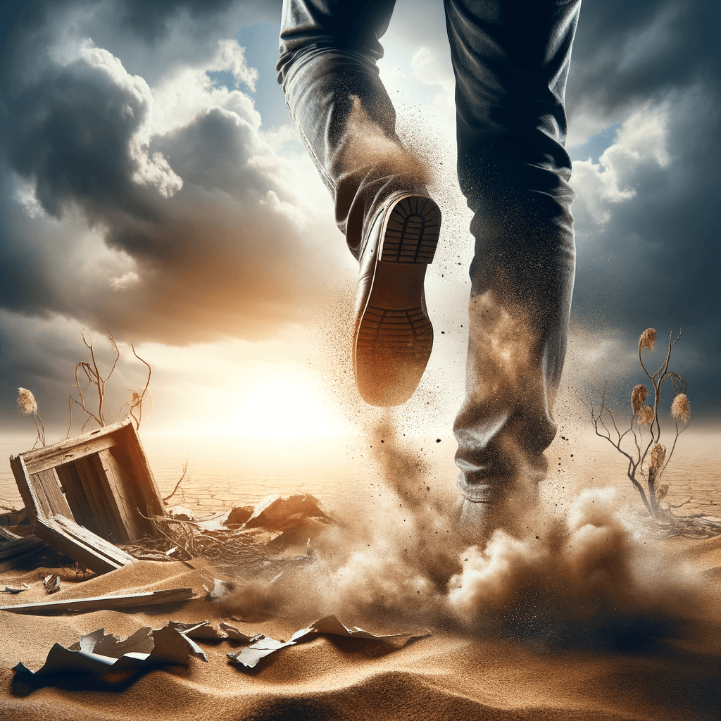 Arrastra el polvo de tus pies y comienza de nuevo. — Desconocido, diversas orígenes.