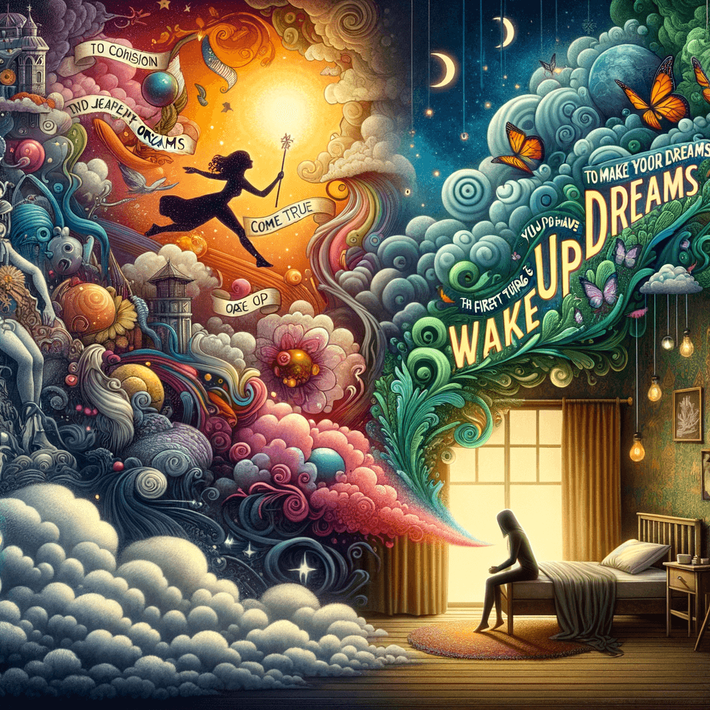 要实现你的梦想,首先你必须醒过来。 — J.M. Power,美国。