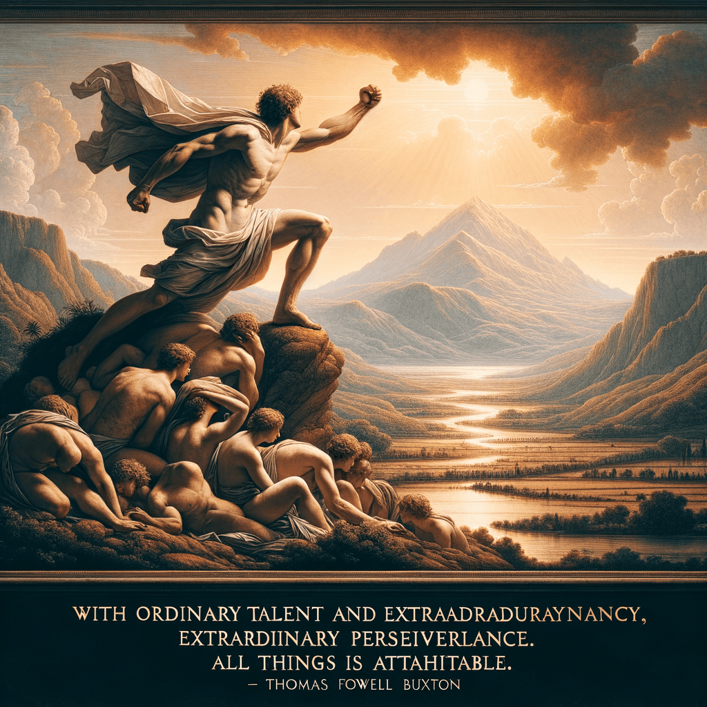 Con un talento ordinario y una perseverancia extraordinaria, todas las cosas son alcanzables. — Thomas Fowell Buxton