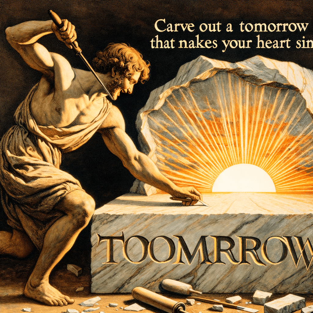Carve out a tomorrow that makes your heart sing. — Unknown