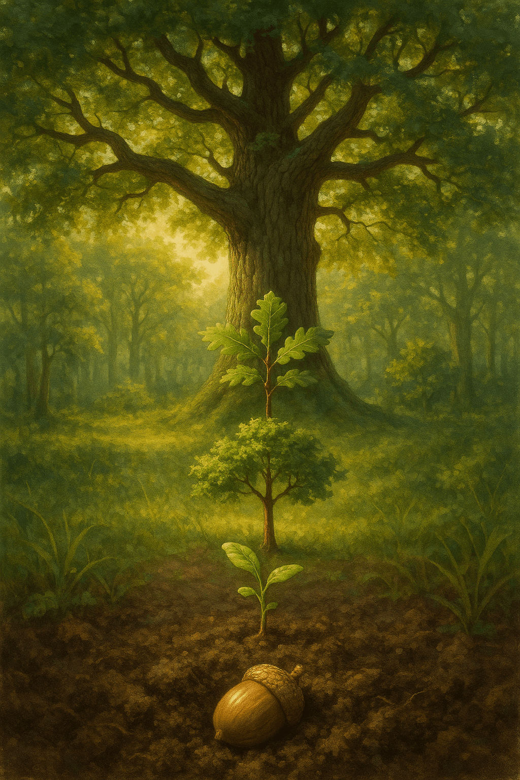 El roble más alto del bosque fue una vez solo una pequeña bellota que se mantuvo firme. — Proverbio nativo americano desconocido (fuente cultural reconocida)