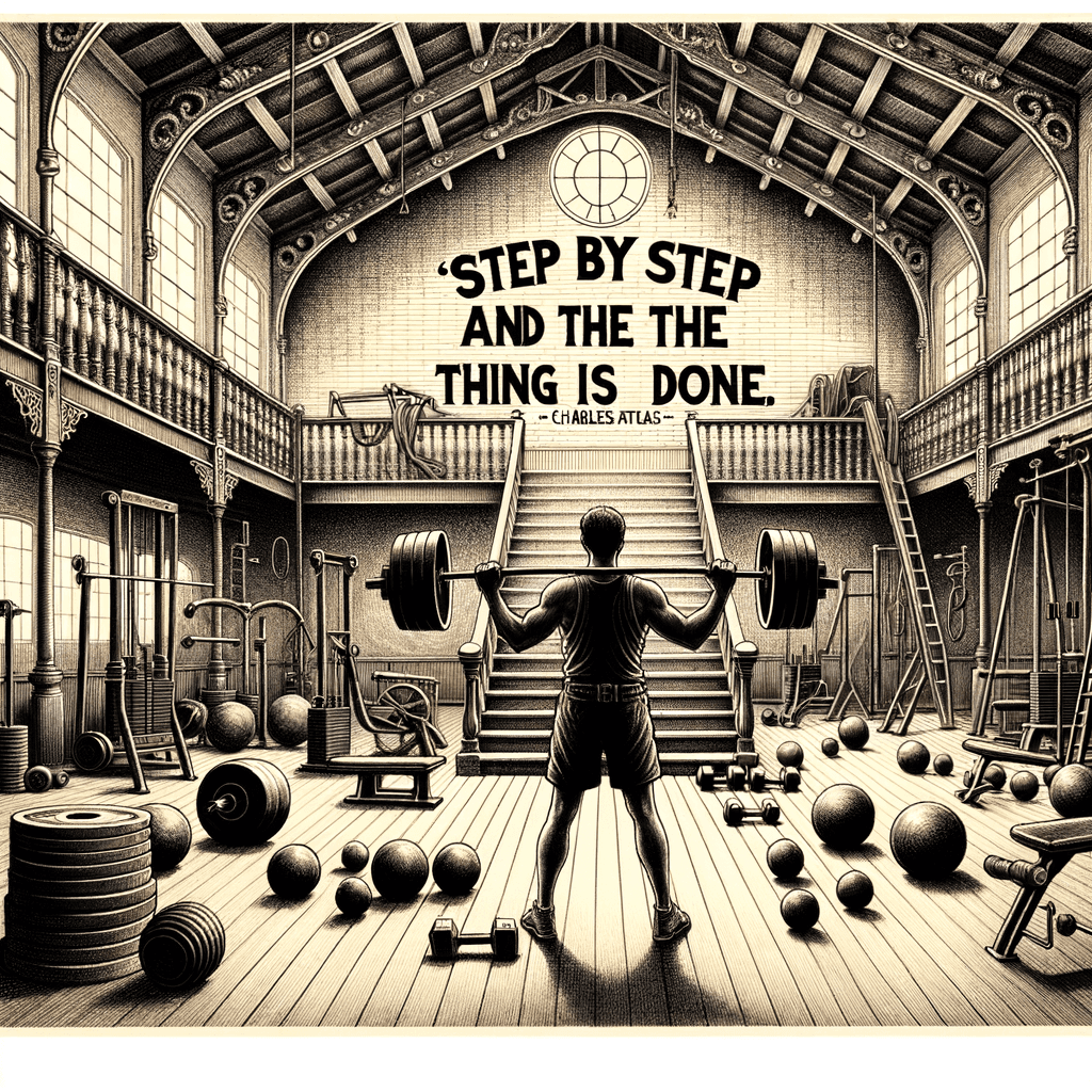 Paso a paso y la cosa está hecha. — Charles Atlas