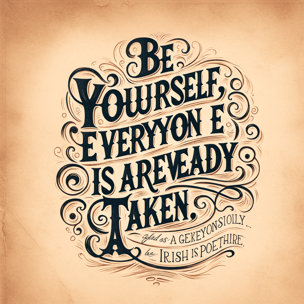 Sé tú mismo; todos los demás ya están ocupados. - Oscar Wilde
