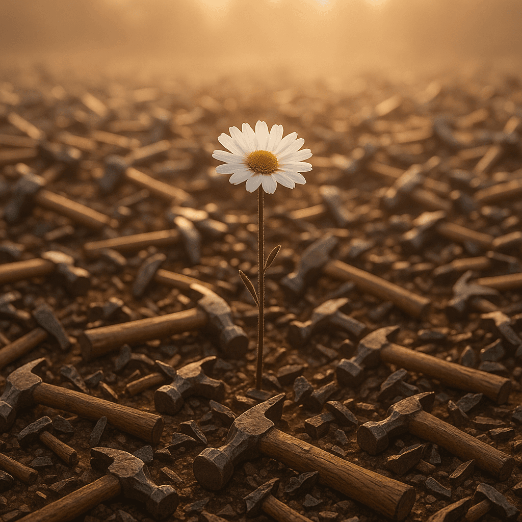 Mil martillos no lograrán romper una flor. — Proverbio africano