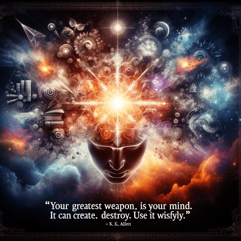 你最大的武器是你的头脑。它可以创造也可以摧毁。明智地使用它。 — K. K. Allen,美国。
