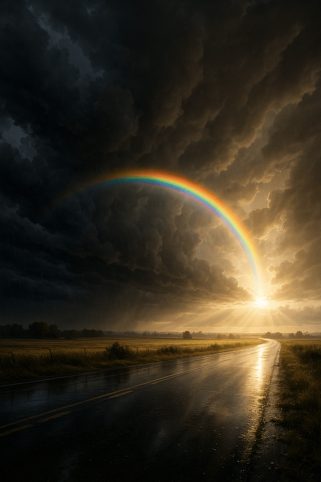 彩虹为愤怒的天空道歉。——西尔维娅·沃伊罗尔