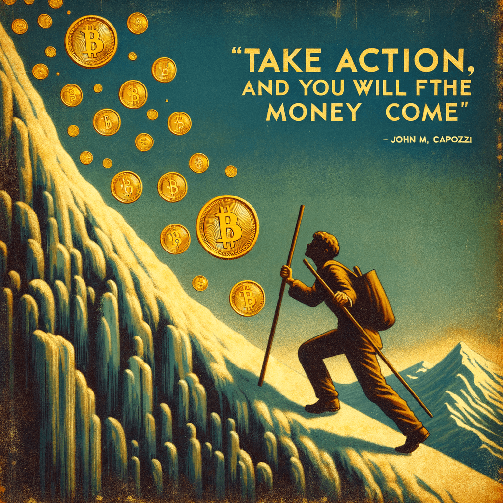 采取行动,你会发现钱会随之而来 - 约翰·M·卡波齐 采取行动,你会发现钱会随之而来。 — 约翰·M·卡波齐