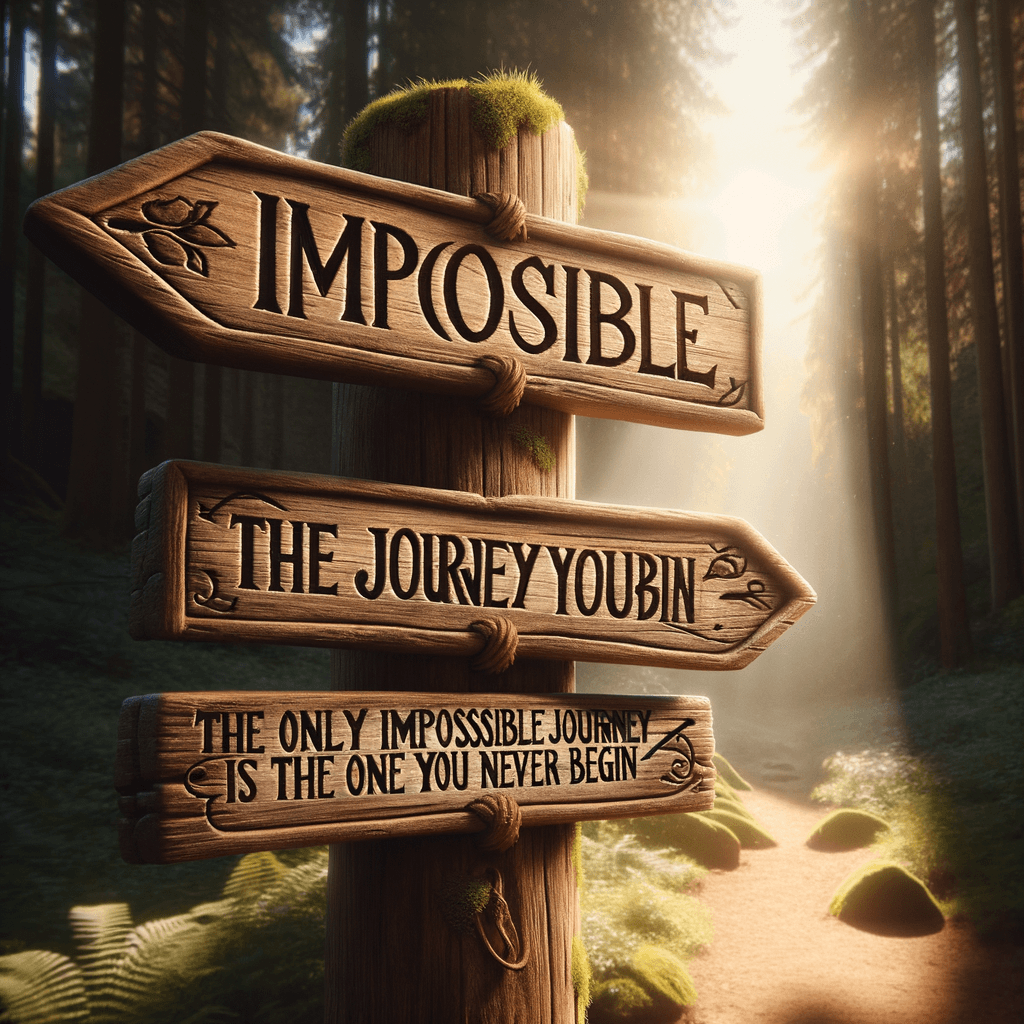 El único viaje imposible es el que nunca comienzas. — Tony Robbins