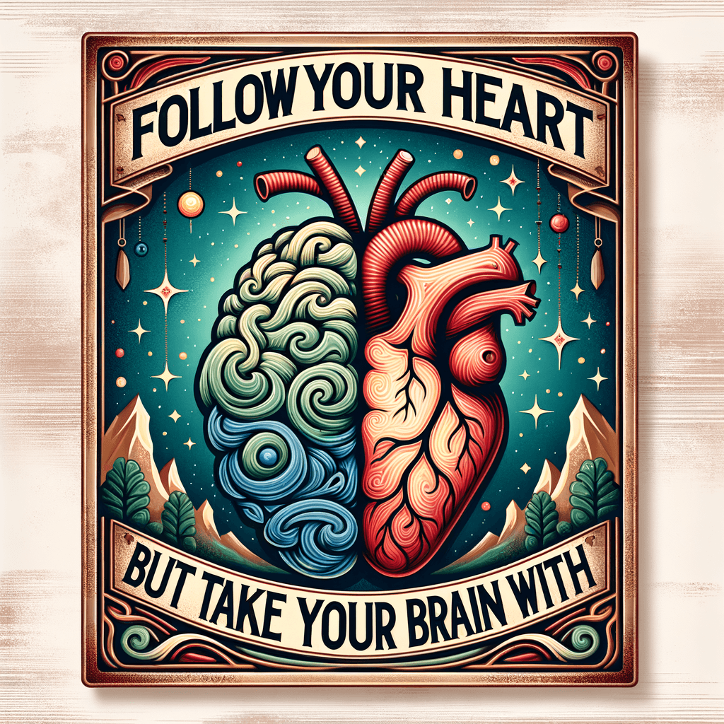 Sigue tu corazón, pero lleva tu cerebro contigo. — Franklin P. Jones, EE. UU.