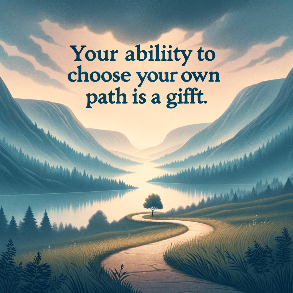 Tu capacidad de elegir tu propio camino es un regalo. — Oprah Winfrey, Estados Unidos.