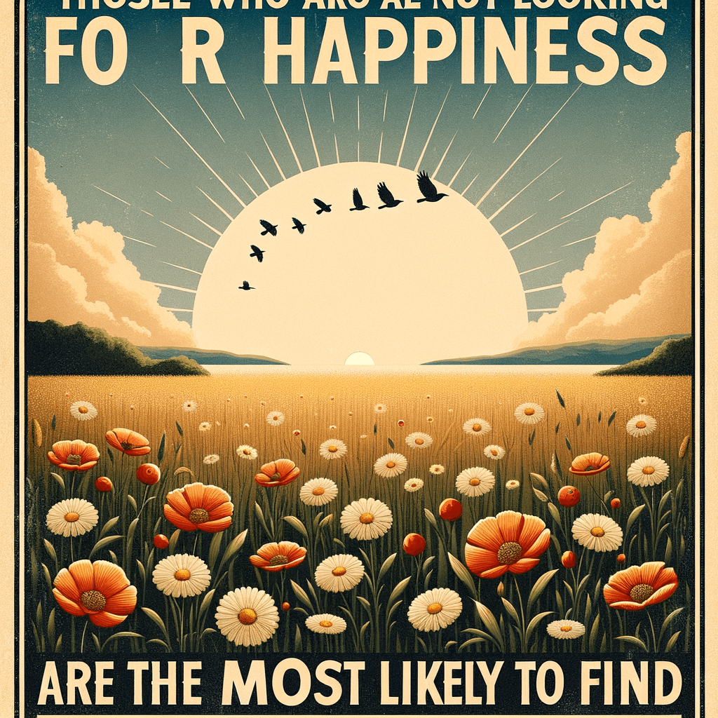 Quienes no buscan la felicidad son los que tienen más probabilidades de encontrarla. — A. M. Lindbergh