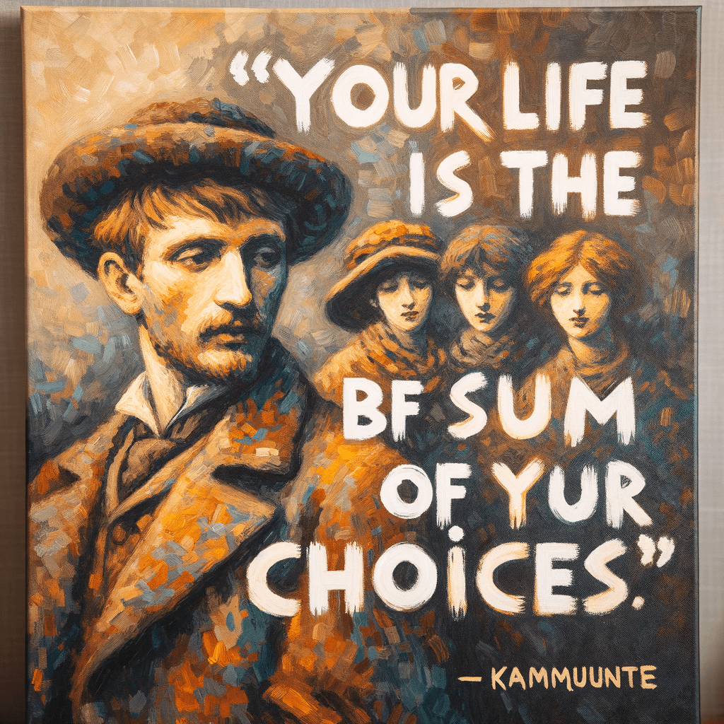 Tu vida es la suma de tus elecciones. — Albert Camus, Francia.