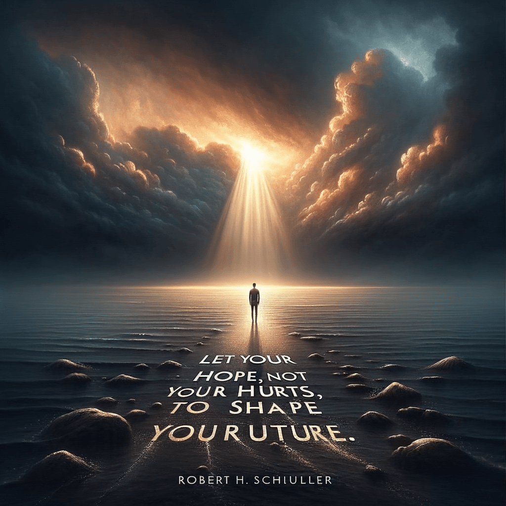 让希望,而不是伤痛,塑造你的未来。 — 罗伯特·H·舒勒