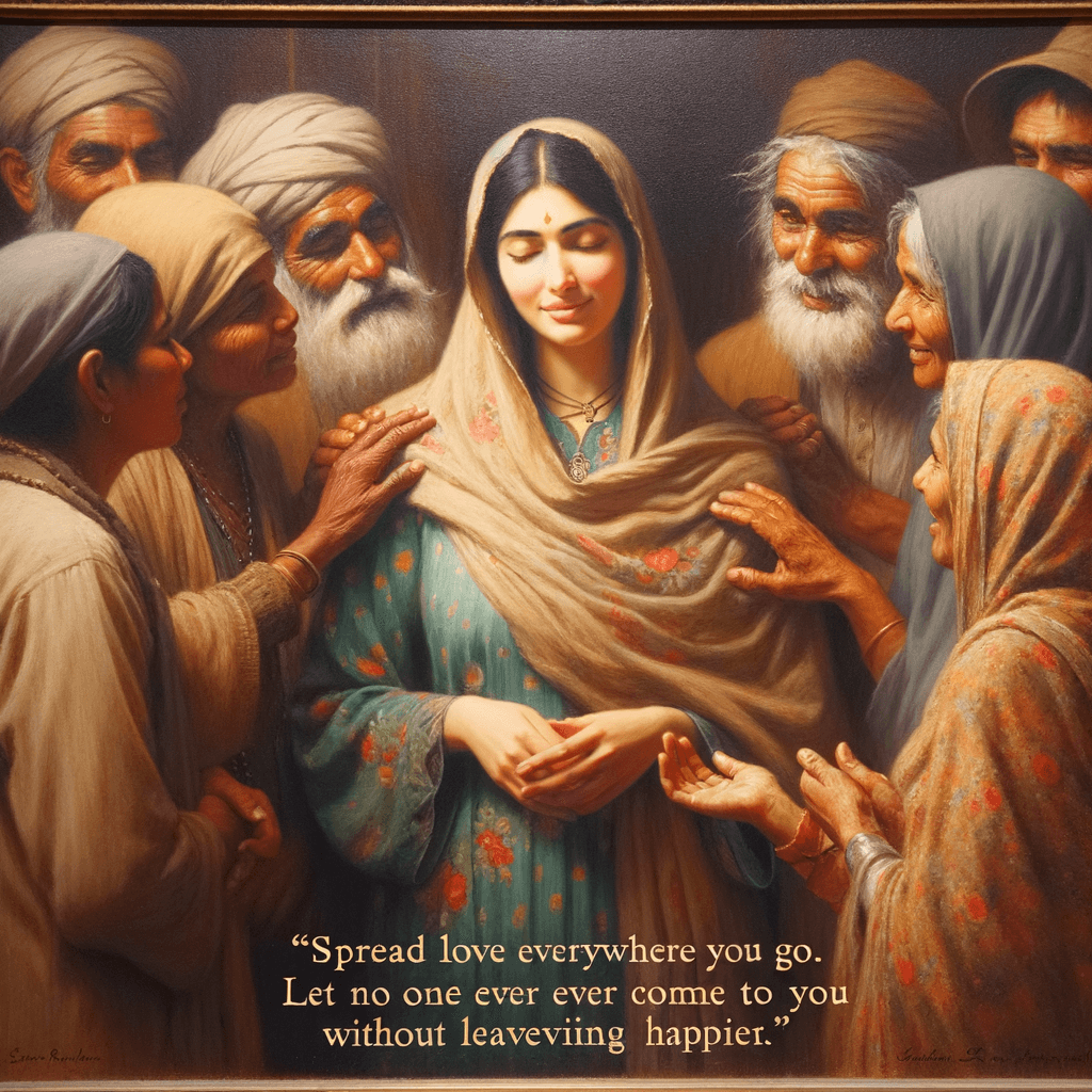 Esparce amor dondequiera que vayas. Que nadie se te acerque sin irse más feliz. — Madre Teresa