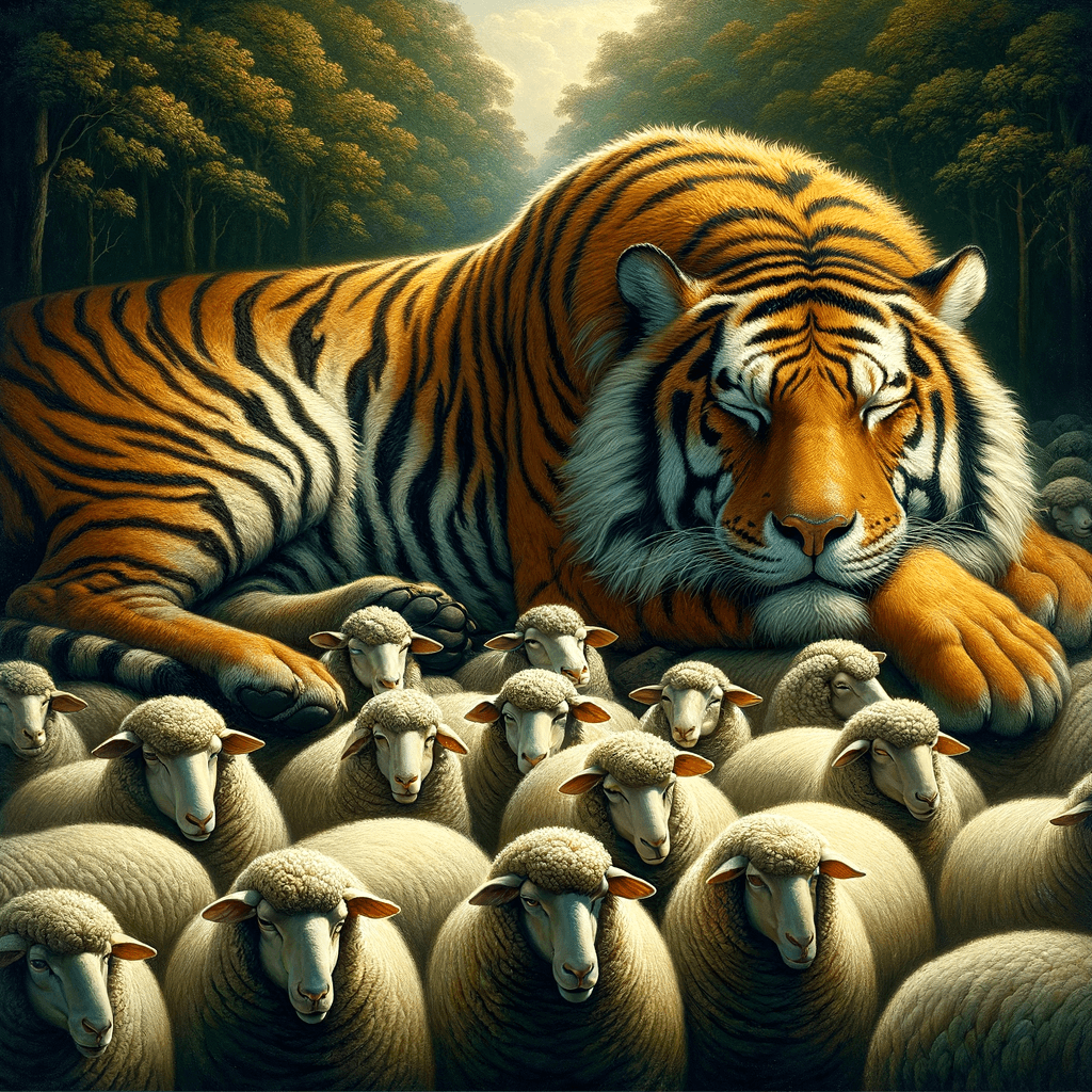 Un tigre no pierde el sueño por la opinión de las ovejas.