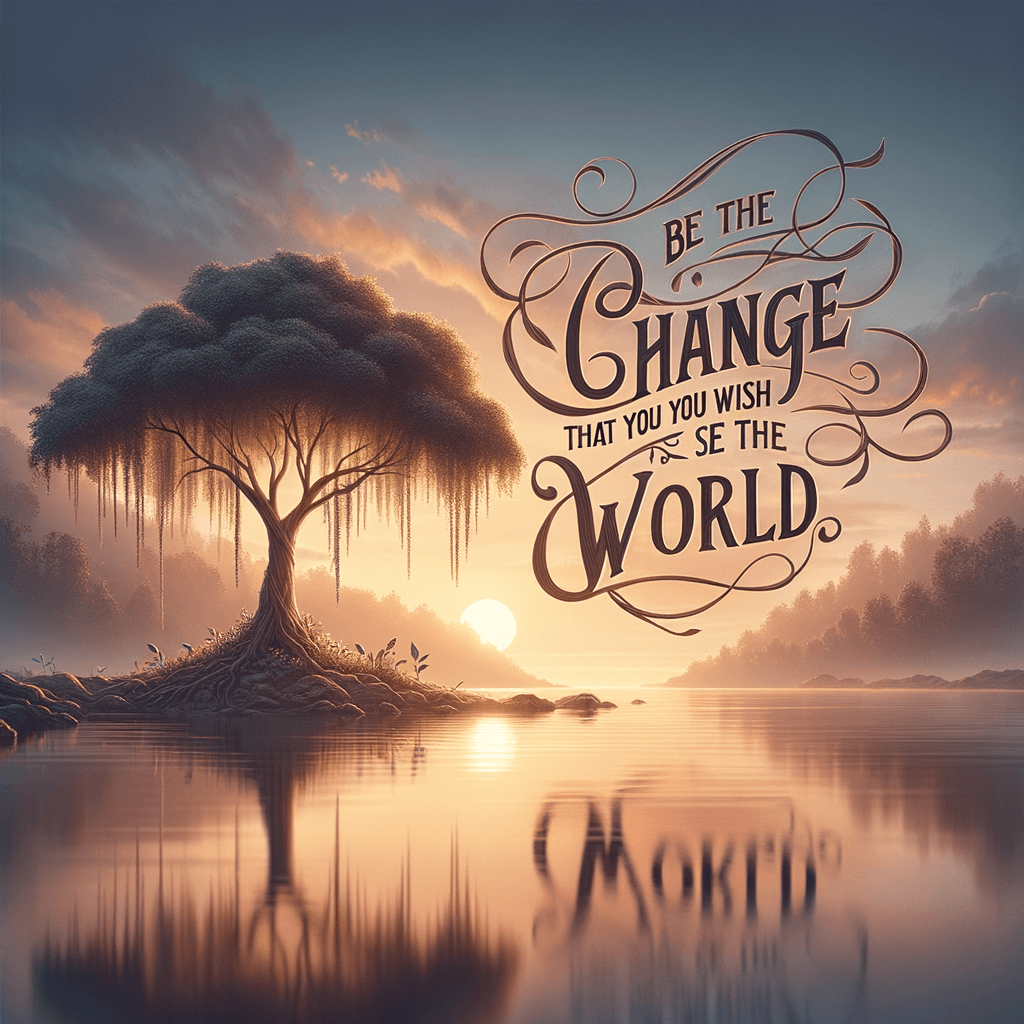 Sé el cambio que deseas ver en el mundo. - Mahatma Gandhi