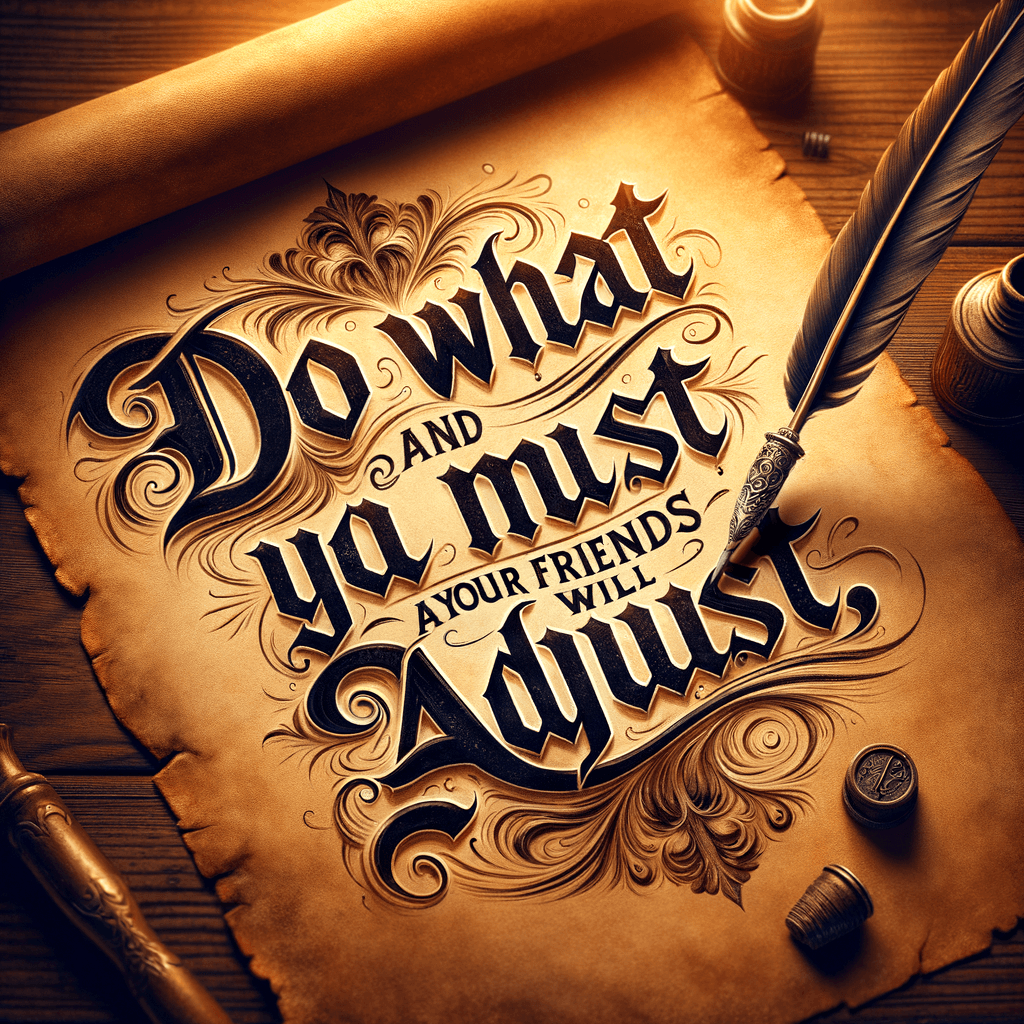 Haz lo que debes, y tus amigos se adaptarán. — Robert Brault