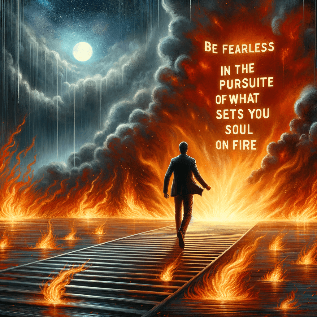 Sé valiente en la búsqueda de lo que enciende tu alma. — Anónimo