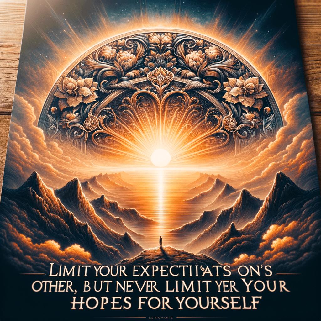 Limita tus expectativas de los demás, pero nunca limites tus esperanzas para ti mismo. — Hubert H. Humphrey, Estados Unidos.