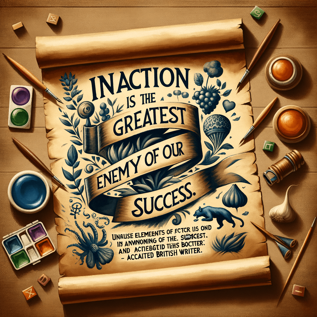 无所作为是我们成功最大的敌人。 — J. K. 罗琳,英国。