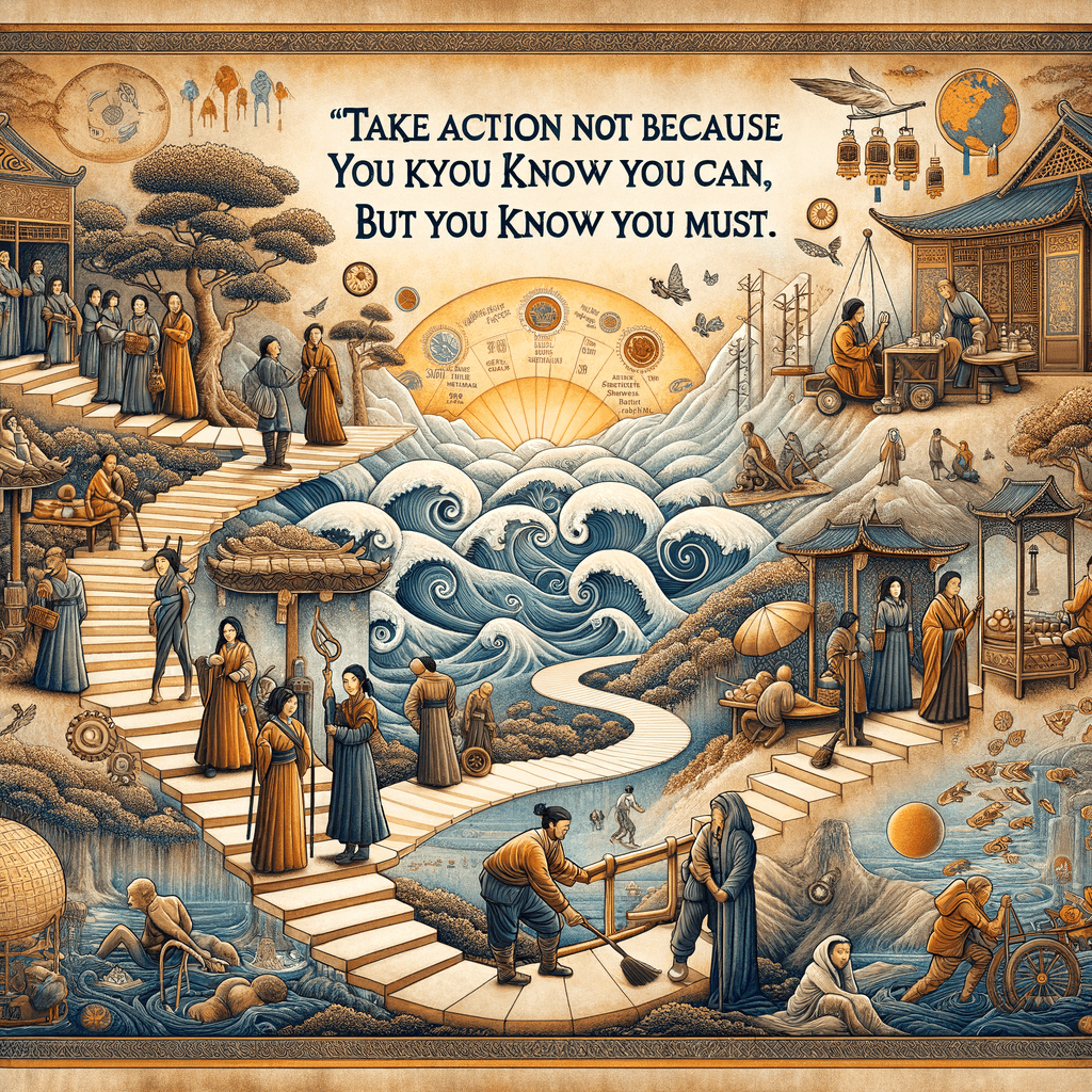 Take action not because you know you can, but because you know you must. — Amartya Sen