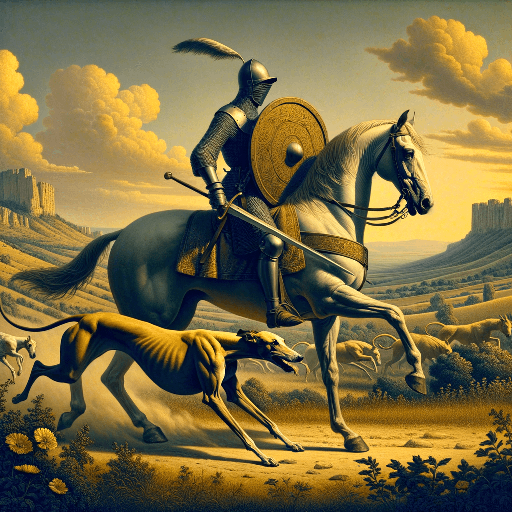 In a place in La Mancha, the name of which I do not wish to recall, there lived not long ago a nobleman of those with a lance in the rack, an old shield, a scrawny horse, and a greyhound.