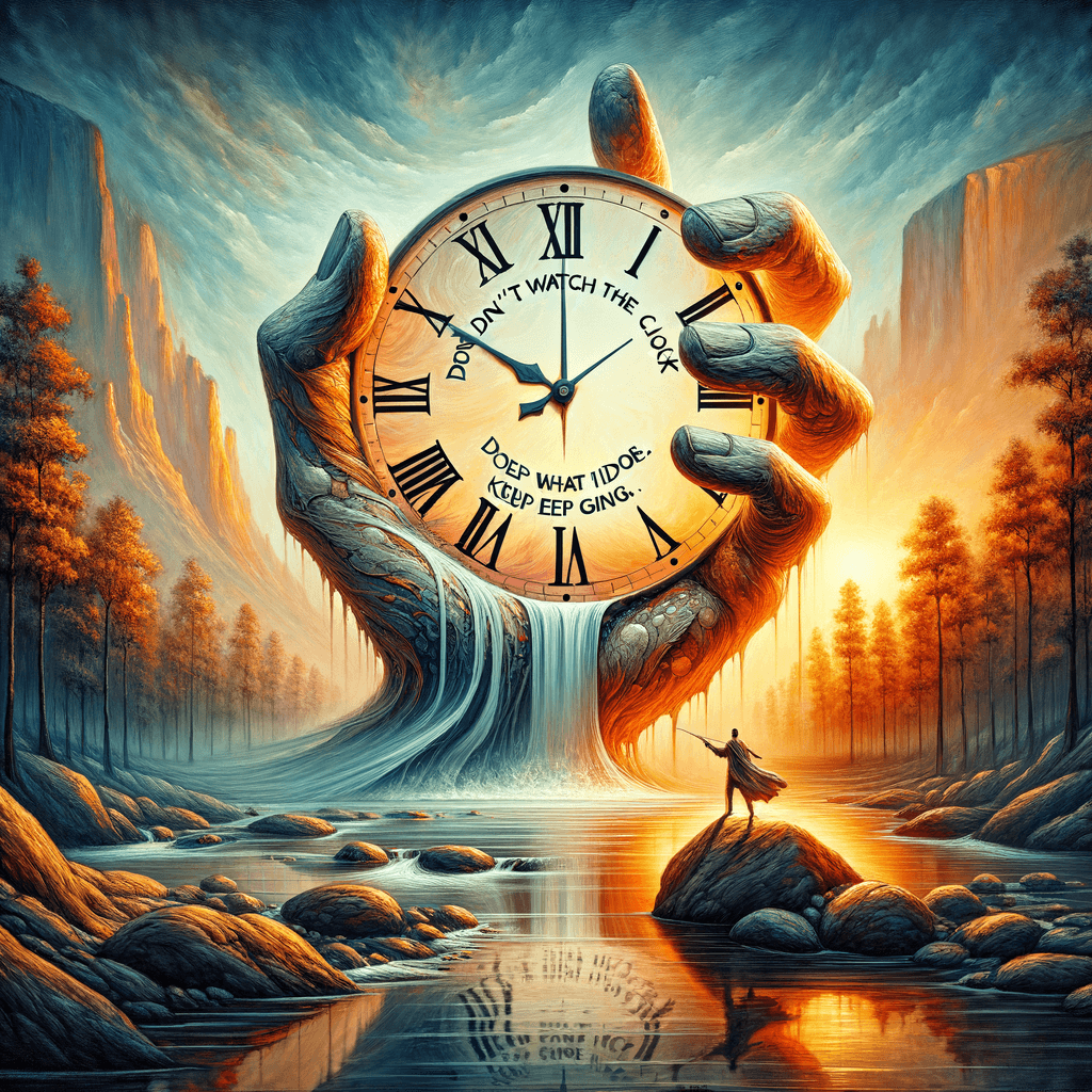 Don't watch the clock; do what it does. Keep going. – Sam Levenson