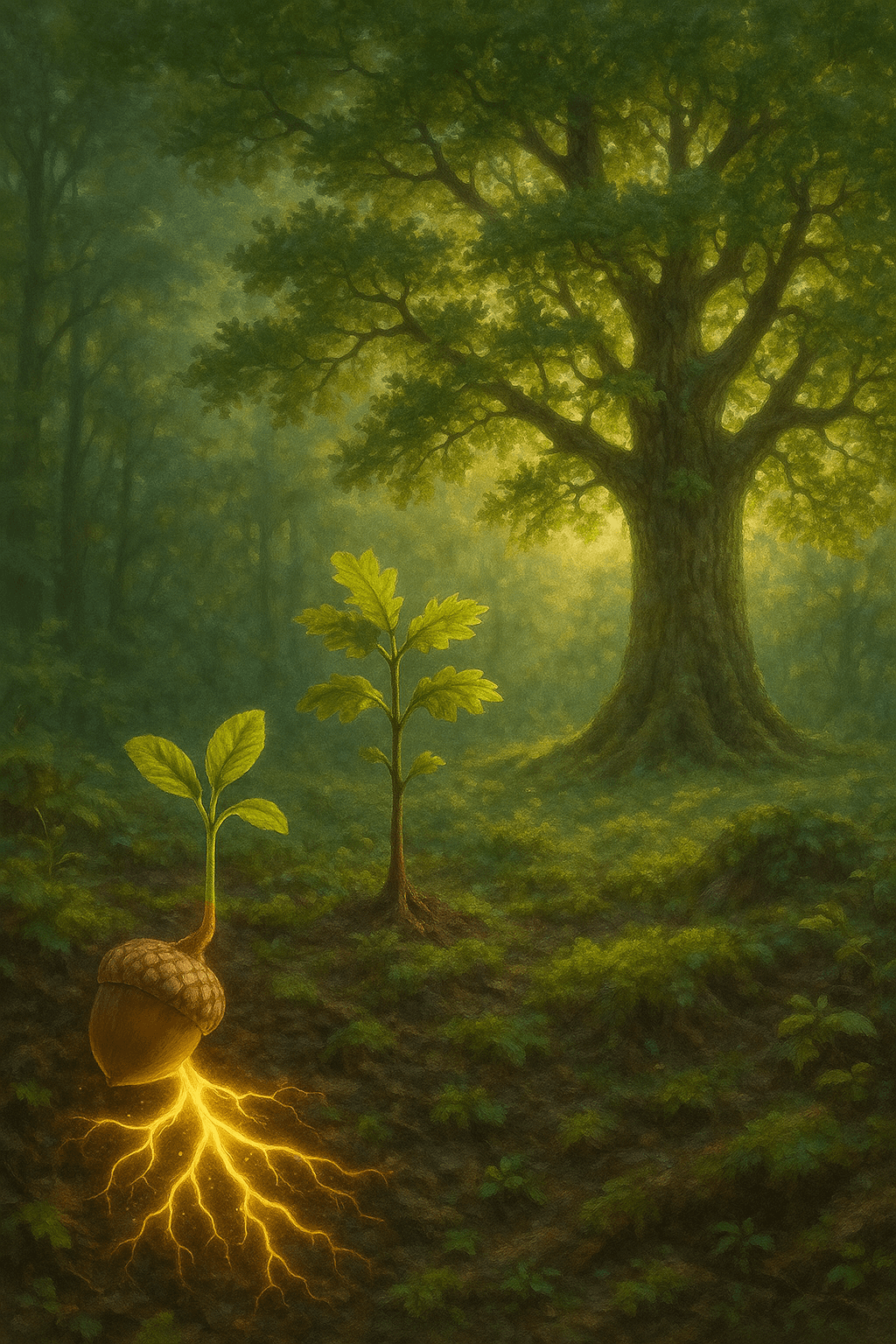 De pequeñas bellotas crecen grandes robles. — David Cooper