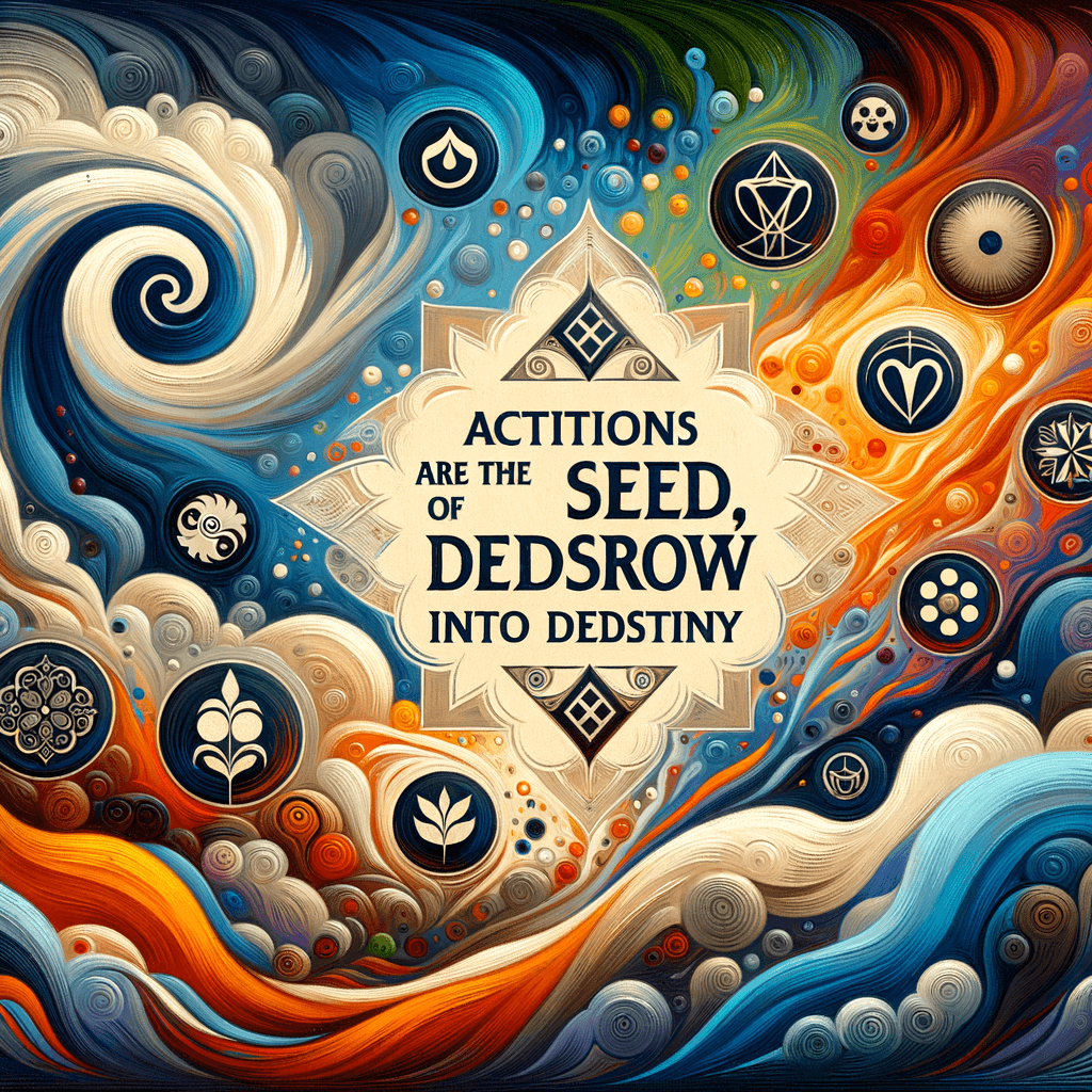 Las acciones son la semilla del destino; los hechos crecen en el destino. — Harry S. Truman