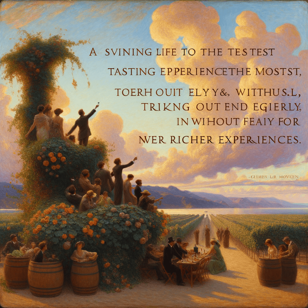 El propósito de la vida es vivirla, saborear la experiencia al máximo, buscar con entusiasmo y sin miedo experiencias nuevas y más ricas. — Eleanor Roosevelt