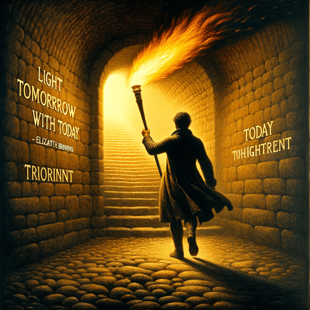 Ilumina el mañana con el hoy. — Elizabeth Barrett Browning