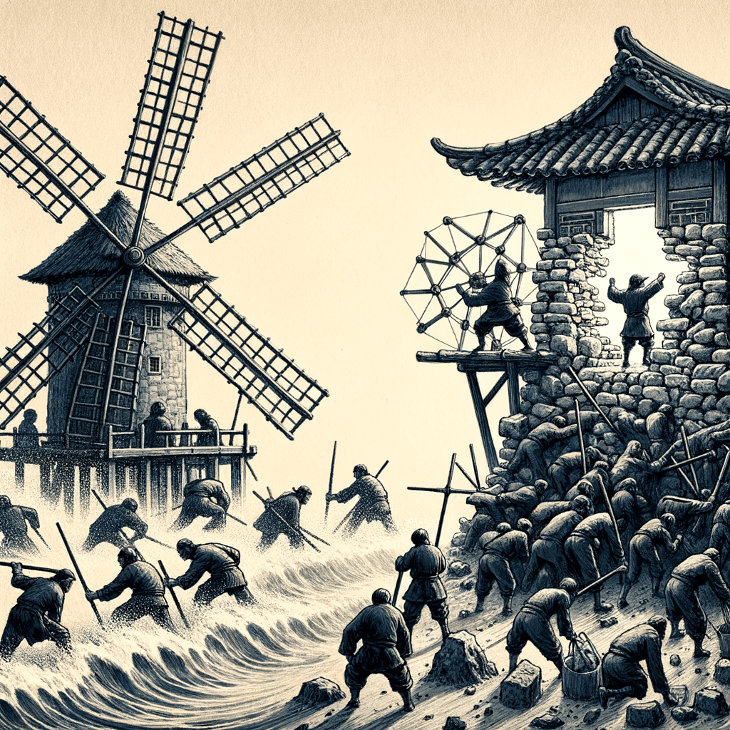 En la tormenta, algunos construyen muros, mientras que otros construyen molinos de viento.