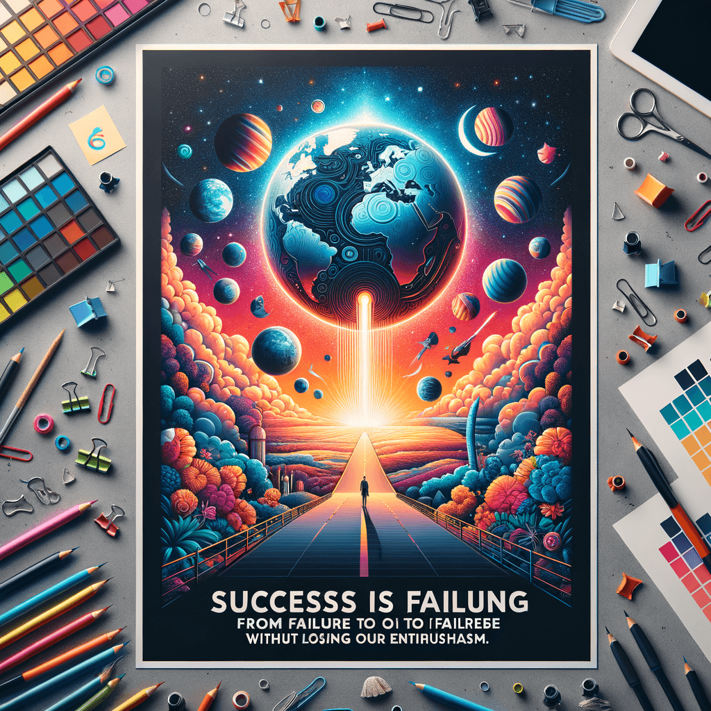 El éxito es ir de fracaso en fracaso sin perder el entusiasmo.